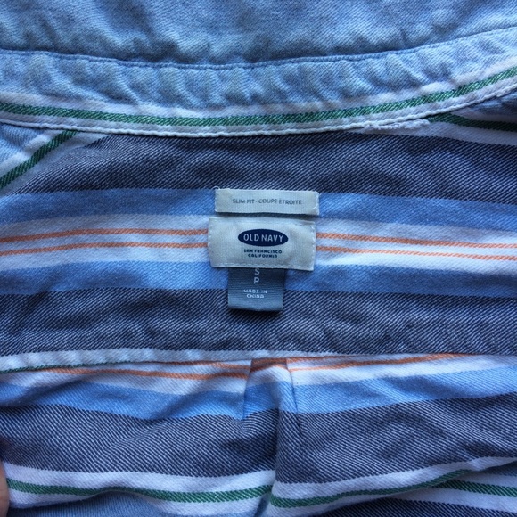 🟠2/$20 4pc Breezy Summer Blues Button Down Shirt Set (S) - Picture 9 of 16